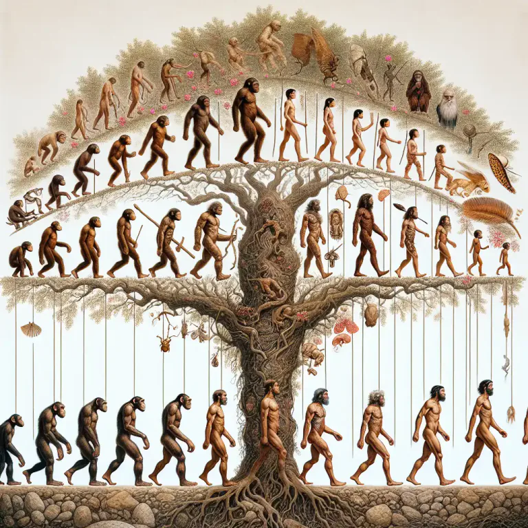Visual representation of "lineage" - In biology, it refers to a sequence of species that forms a line of descent