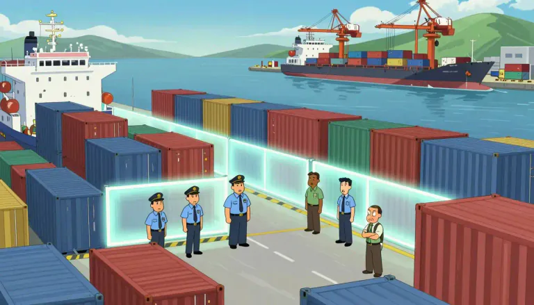 Visual representation of "embargo" - A law or order that forbids trade with another country.