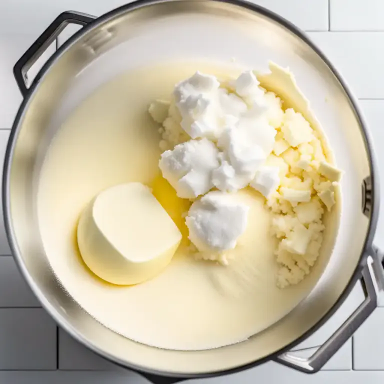 Visual representation of "cream" - To mix butter and sugar together until they are light and fluffy.