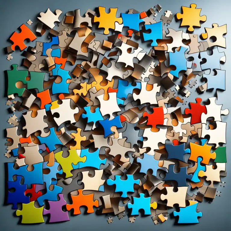 Visual representation of "come together" - When ideas or Piece of a work comes together, they form a complete, successful whole.