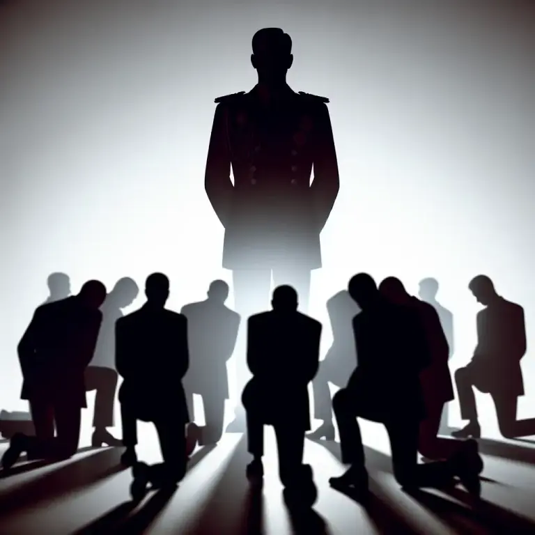 Visual representation of "fascism" - A tendency toward or actual exercise of strong autocratic or dictatorial control