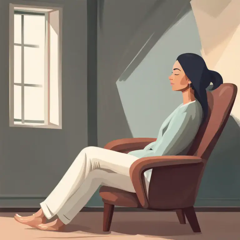 Visual representation of "at rest" - Calm, without worry or anxiety
