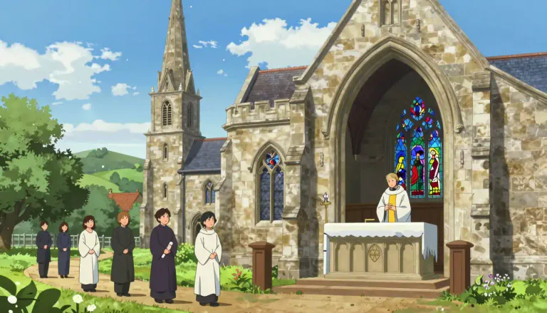 Visual representation of "anglican" - Connected to the Church of England or churches that are like it in other parts of the world.