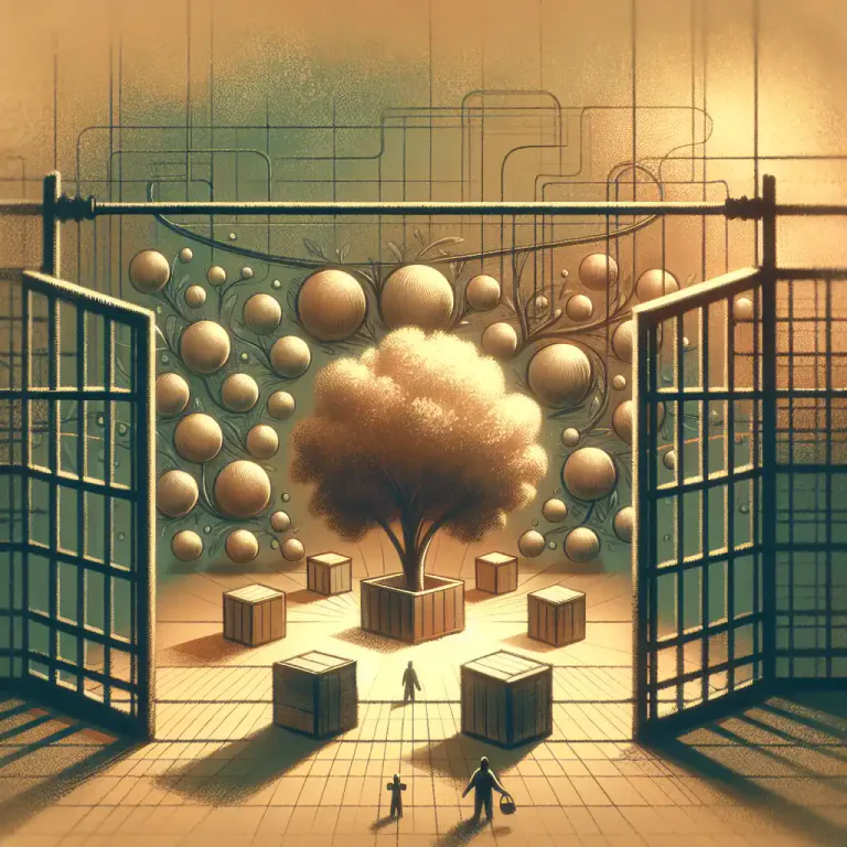 Visual representation of "interest in" - To have control over something or a share of something