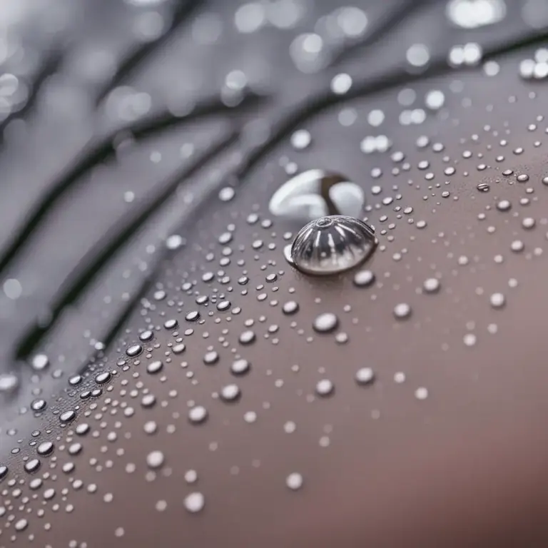 Visual representation of "drop" - A small quantity of liquid that hangs or falls