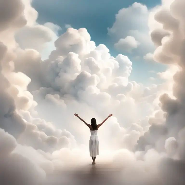 Visual representation of "up there" - Referring to heaven or a spiritual realm