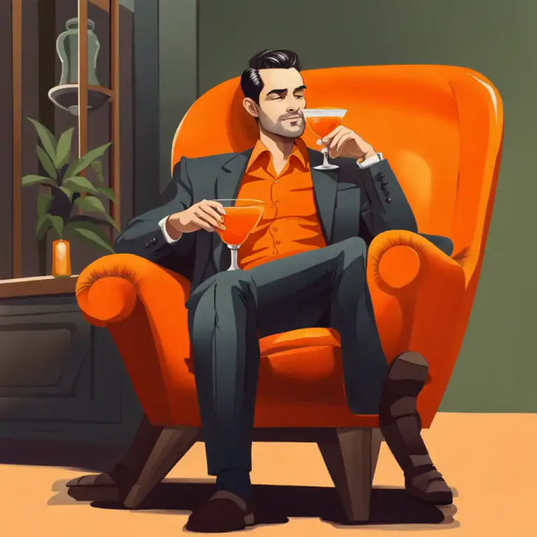 Visual representation of "robin" - A type of orange-colored cocktail.