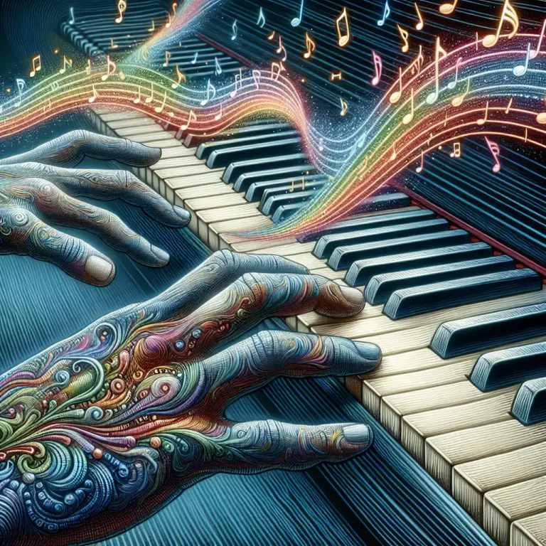 Visual representation of "gamut" - The scale of musical notes