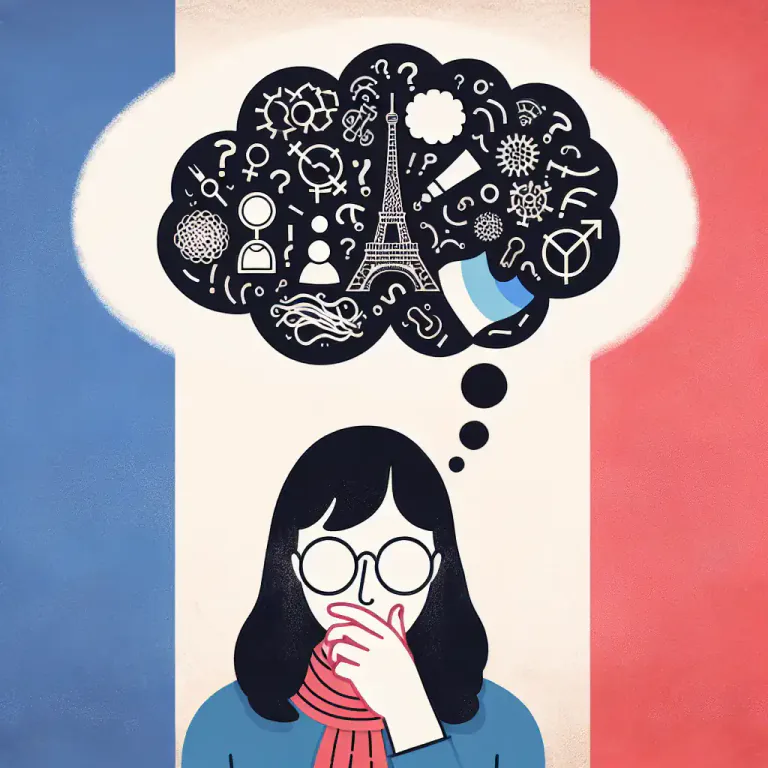 Visual representation of "nosebleed" - Speaking or hearing a foreign language that is difficult to understand