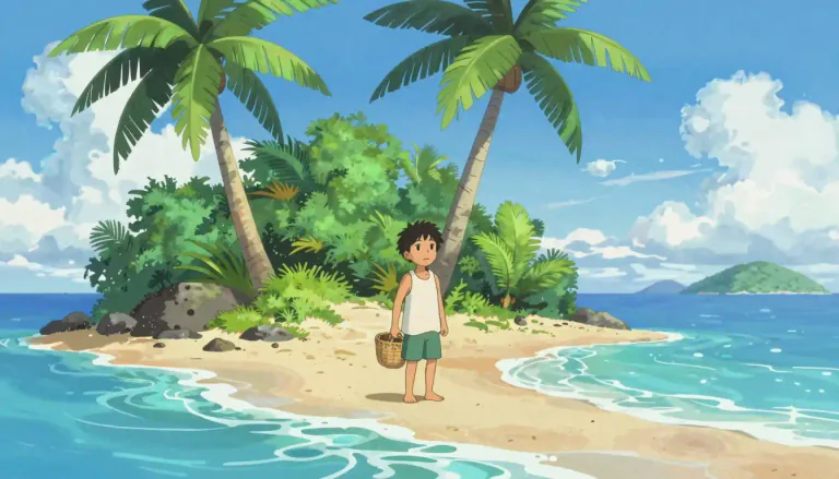 Visual representation of "islander" - A person who lives on an island