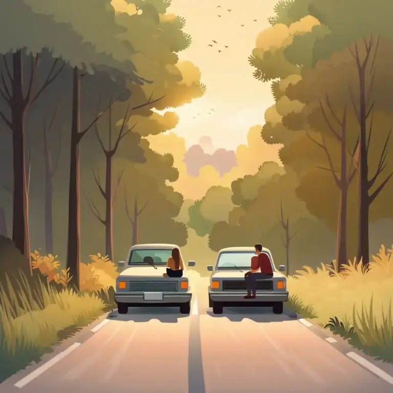 Visual representation of "park up" - To stop a vehicle and leave it in a particular place