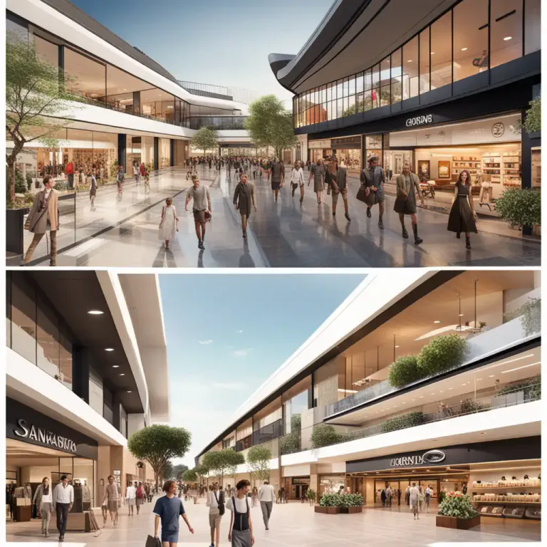 Visual representation of "plaza" - A shopping center or complex