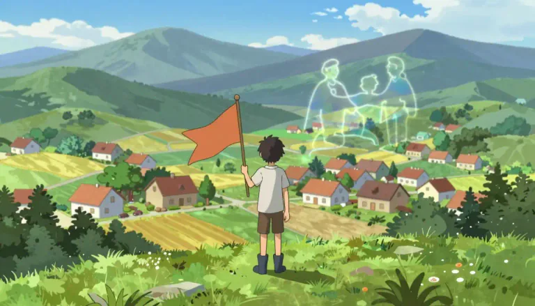 Visual representation of "fatherland" - The country that a person considers as the place where they belong because they were born there or that's where their family is from