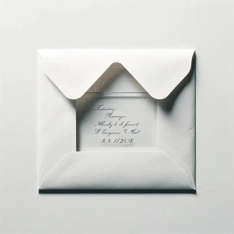 Visual representation of "window" - A slot on an envelope or sheet that allows information written on the enclosed materials to be seen