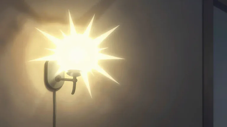 Visual representation of "flash" - To shine suddenly and brightly for a short time, or to make something do this.
