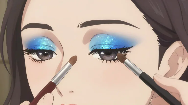 Visual representation of "eyeshadow" - A cosmetic product that is applied on the eyelids to enhance or change their appearance.