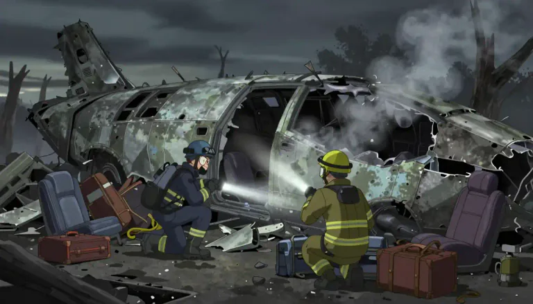Visual representation of "wreckage" - The parts that remain after something has been badly damaged or destroyed
