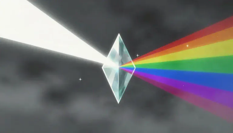 Visual representation of "diffract" - To cause (light, sound, etc.) to change direction or spread out in a way that isn't straight.