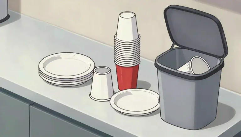 Visual representation of "throwaway" - Something made to be used once and then gotten rid of.