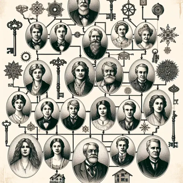 Visual representation of "consanguinity" - A close relationship or connection between people caused by their shared ancestry.