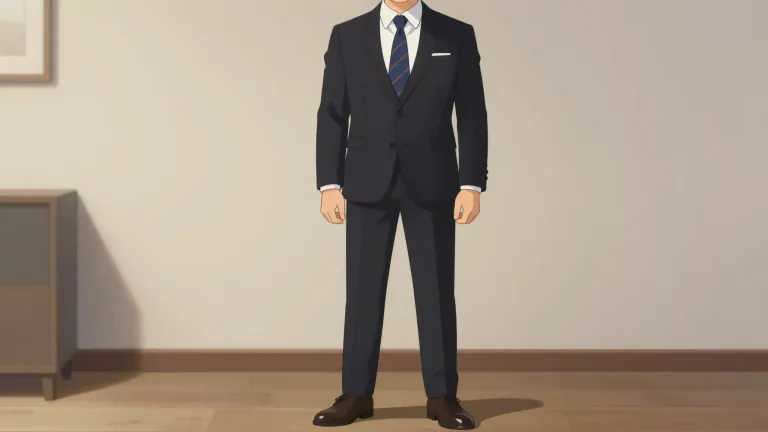 Visual representation of "attired" - Dressed or clothed in a particular way.