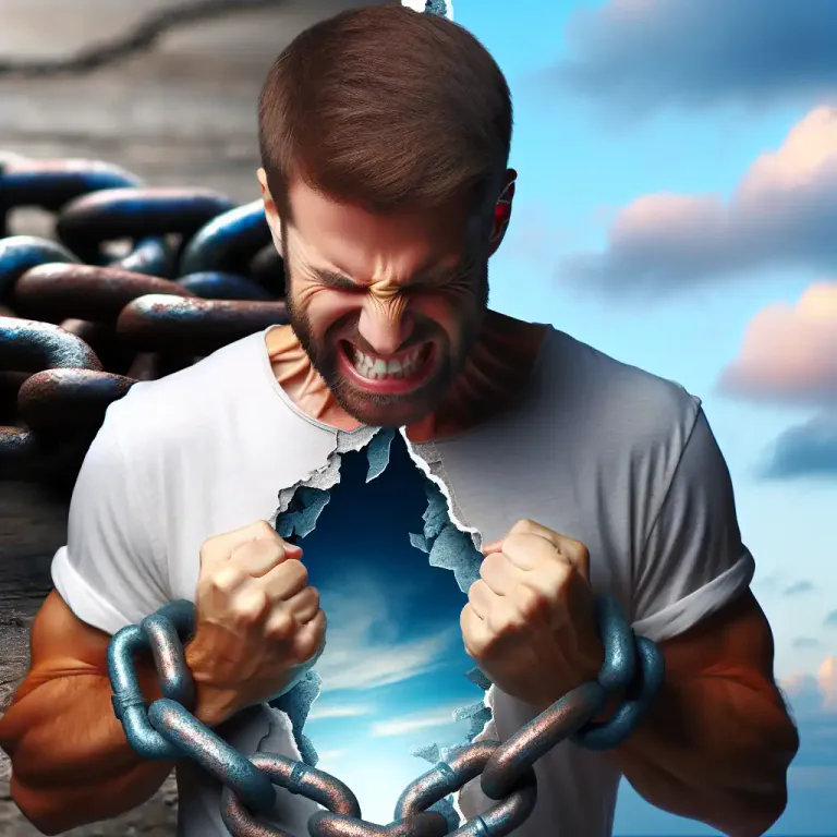 Visual representation of "frailty" - A weak point in someone's character or behavior