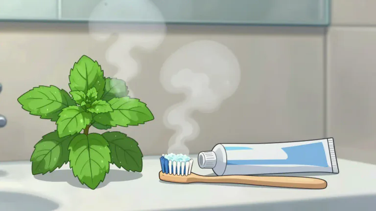 Visual representation of "menthol" - A type of chemical made in plants and used for flavor or smell in products like toothpaste or cigarettes.