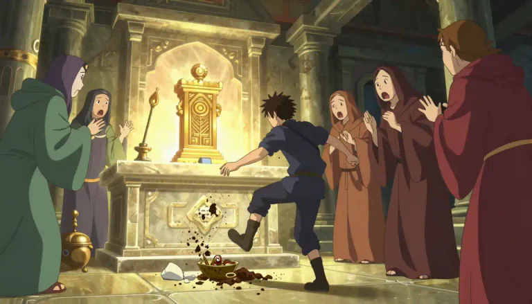 Visual representation of "profane" - To treat something sacred with disrespect