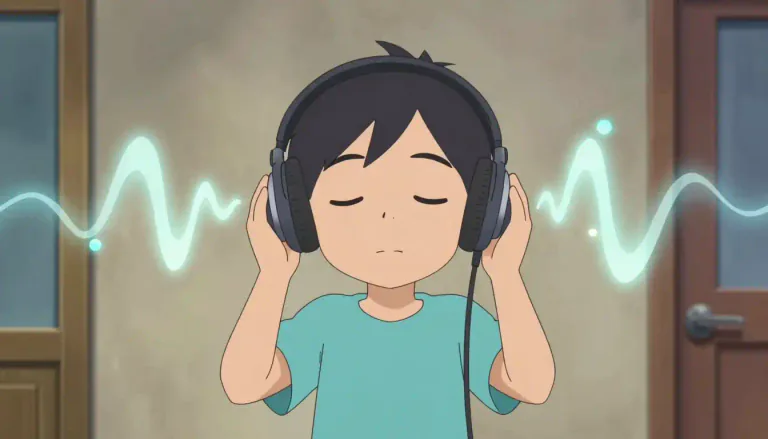Visual representation of "binaural" - Relating to sound that is perceived through both ears, allowing for a spatial awareness of sound origins.