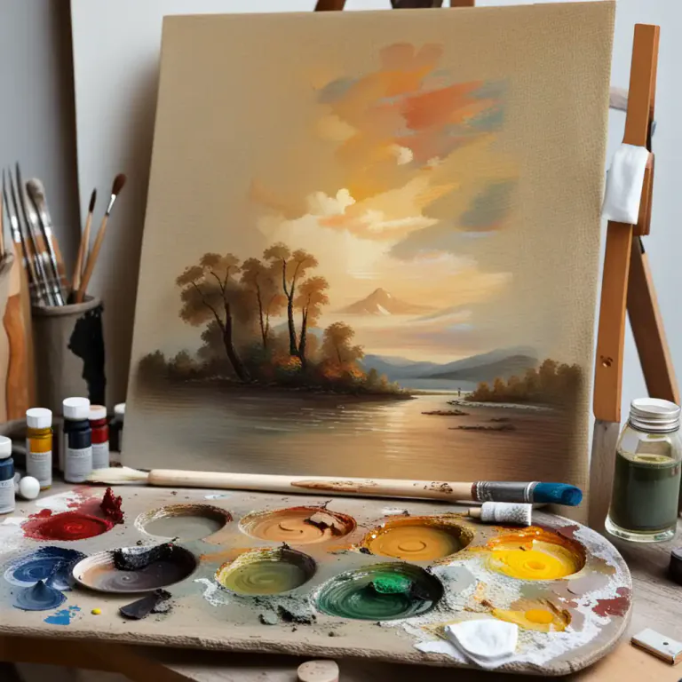 Visual representation of "oil" - A painting medium in which pigments are combined with an oil, usually linseed