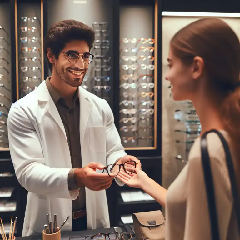 Visual representation of "oculist" - A maker or seller of optical glasses or instruments.