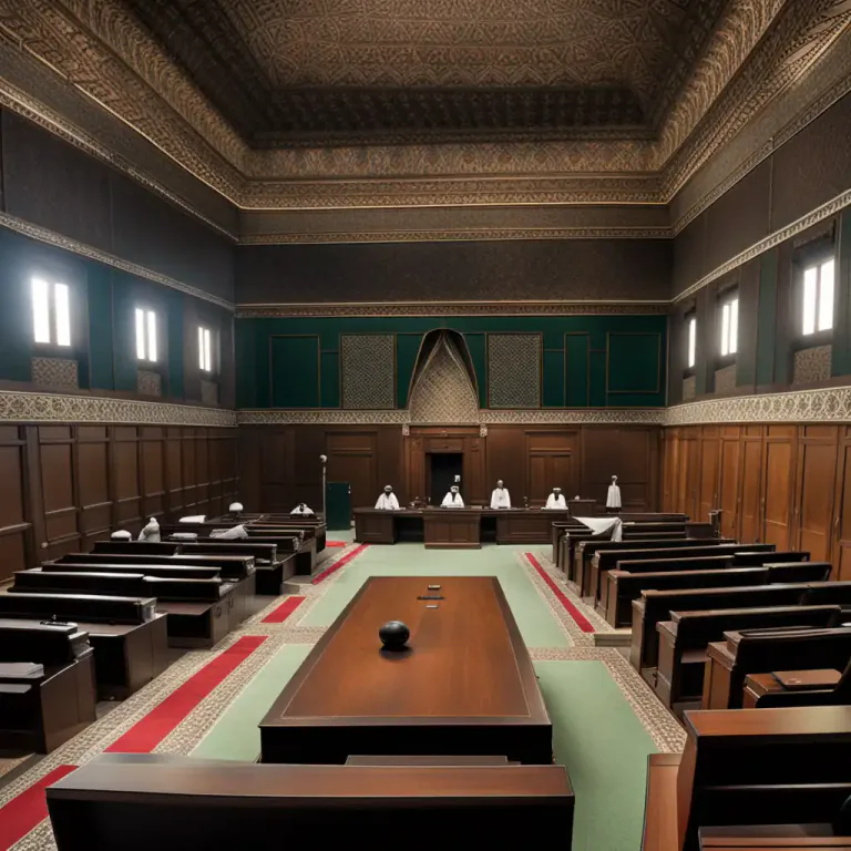 Visual representation of "divan" - A council chamber, judgment hall or law court in some Muslim countries.