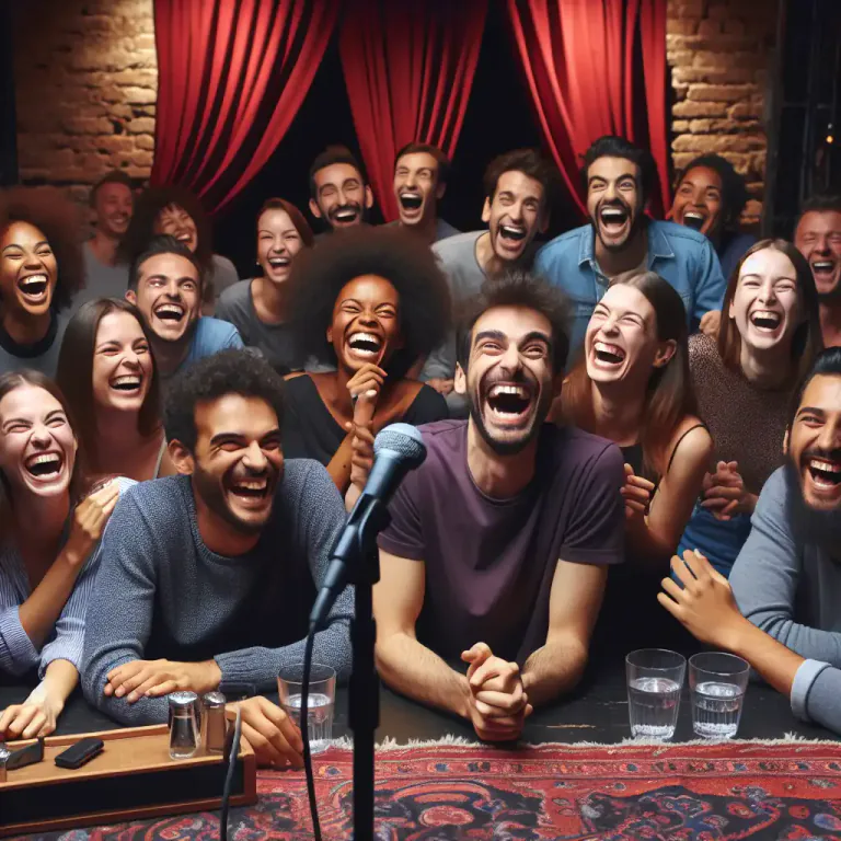 Visual representation of "hysterics" - A fit of uncontrollable laughter or emotional outburst.