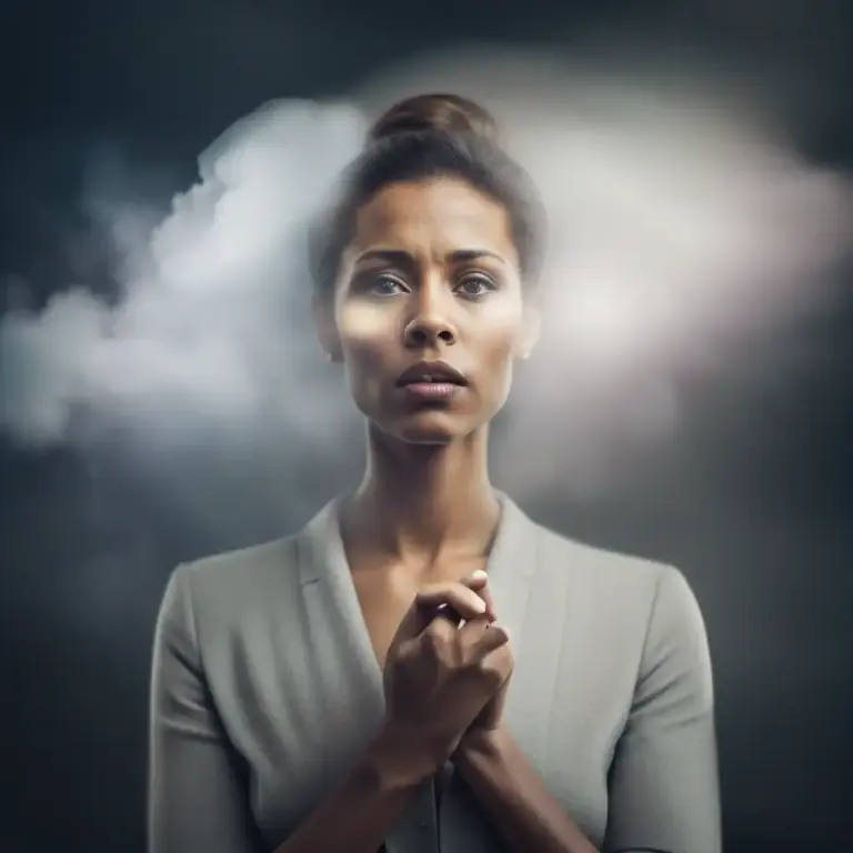 Visual representation of "wait on" - to hang in the air; to hover