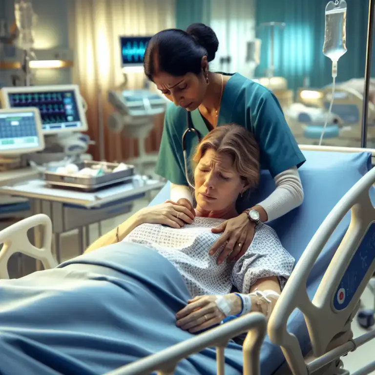 Visual representation of "travail" - The pain experienced during childbirth