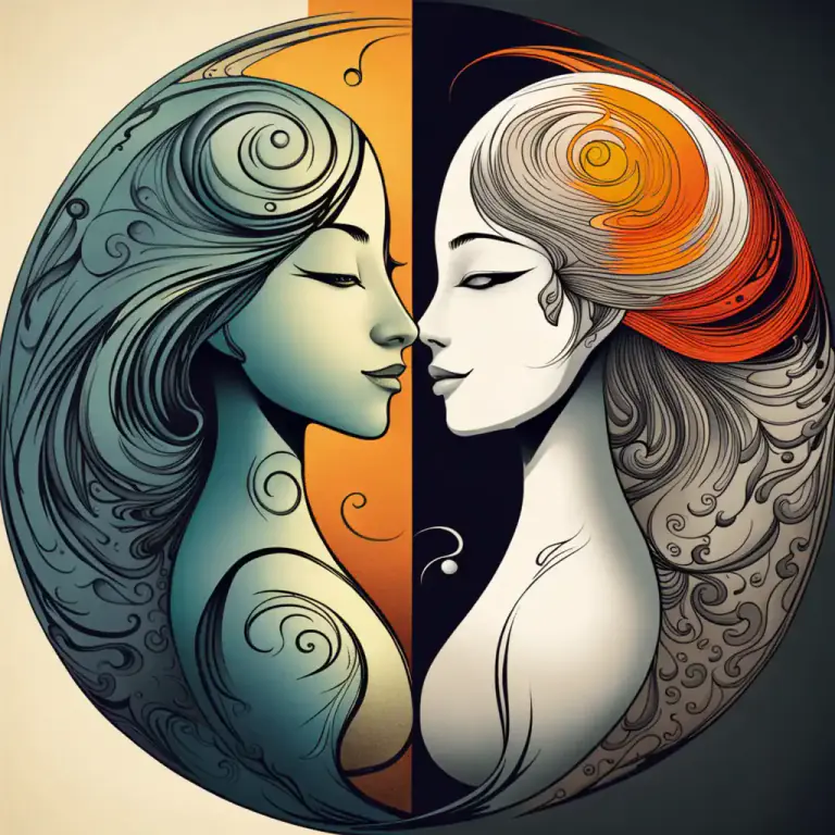 Visual representation of "yang" - The bright part or aspect of something