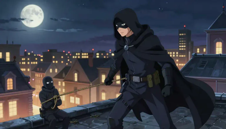 Visual representation of "vigilante" - A person who punishes people for wrongdoing independently of the legal authority