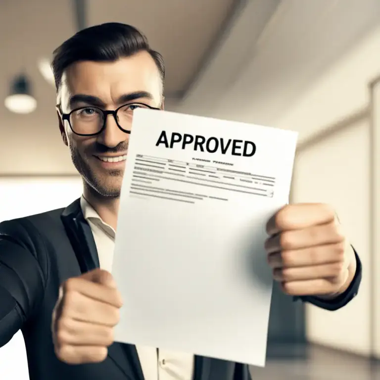 Visual representation of "clearance" - The process of getting official permission or approval for something