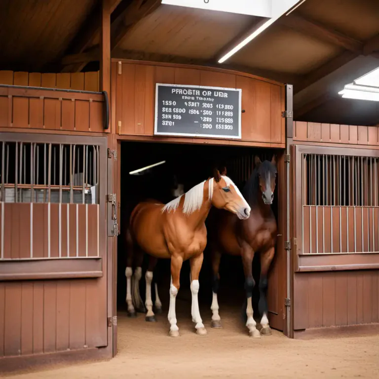 Visual representation of "livery" - The process of keeping horses in a stable in return for payment