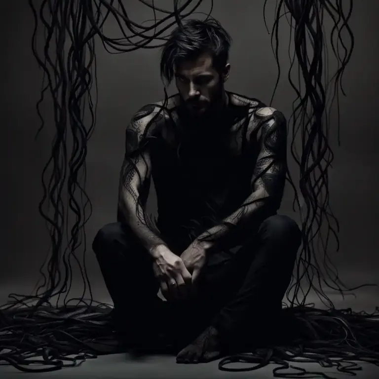 Visual representation of "shot through with something" - To be deeply affected by something