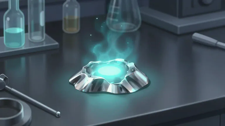 Visual representation of "radium" - A shiny chemical element with the symbol Ra that is radioactive and gives off heat and light.