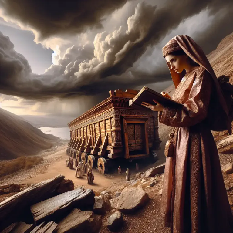 Visual representation of "antediluvian" - Relating to the time before the biblical flood