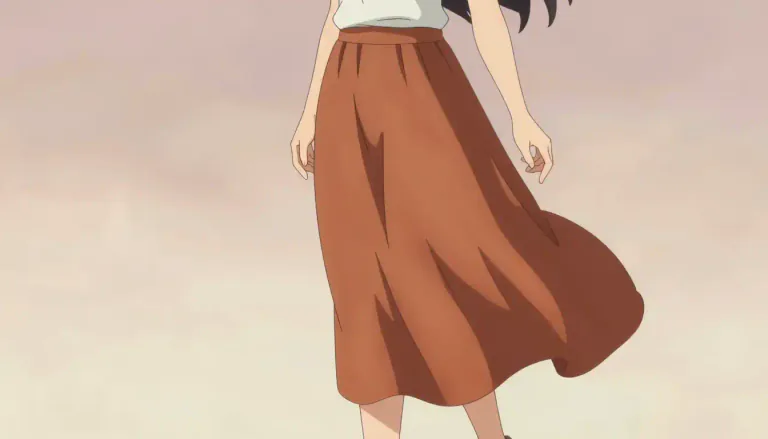 Visual representation of "skirt" - A piece of clothing worn by women and girls that hangs from the waist down