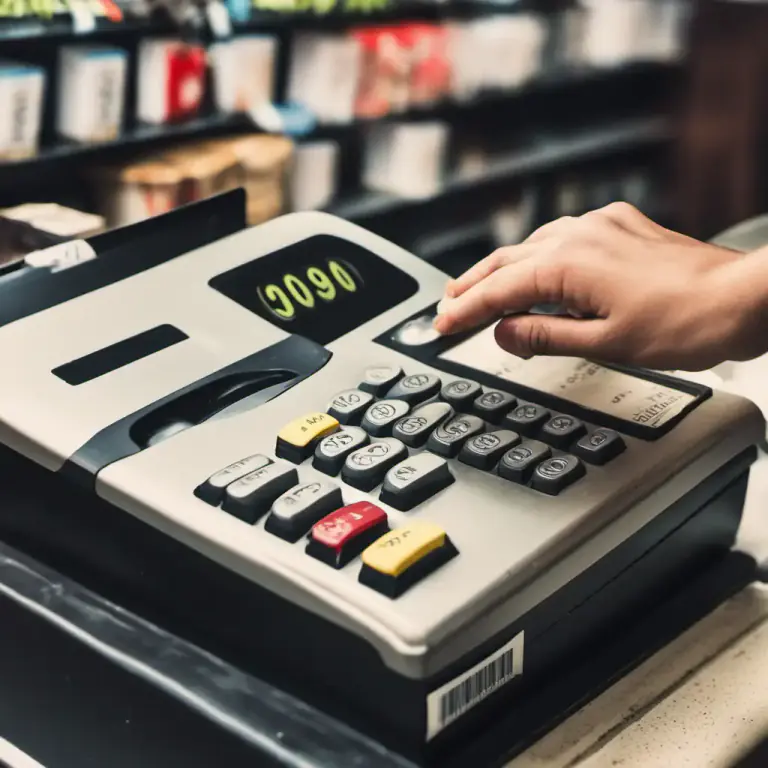Visual representation of "register" - A device in a store's cash register