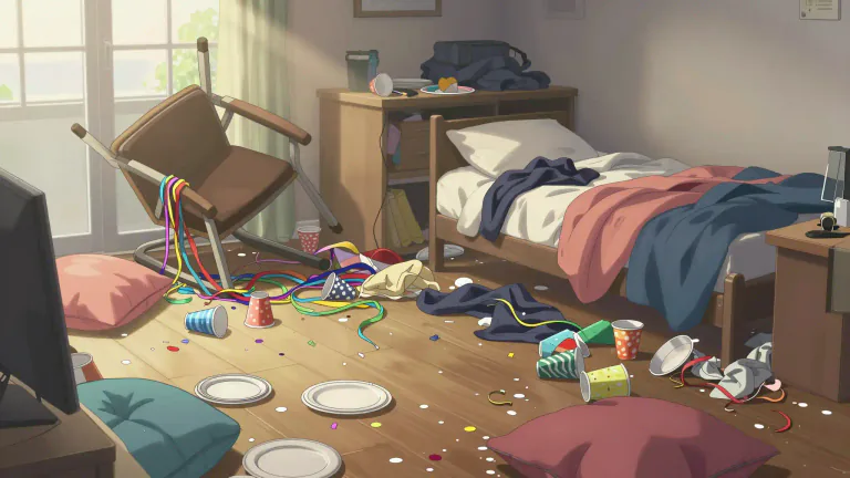 Visual representation of "disarray" - A state of messiness or lack of order