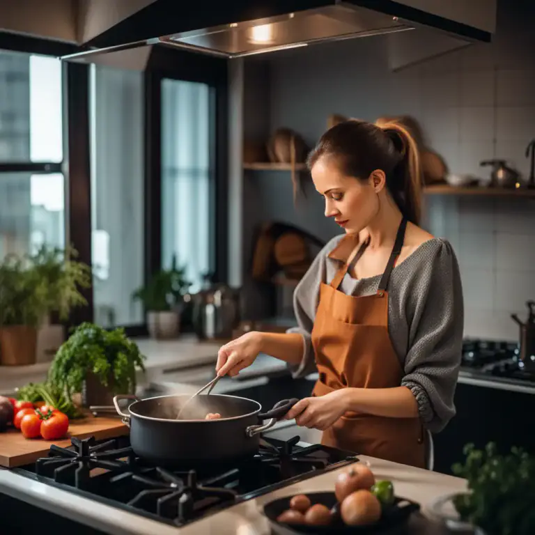 Visual representation of "range" - A cooking appliance with multiple burners and usually an oven