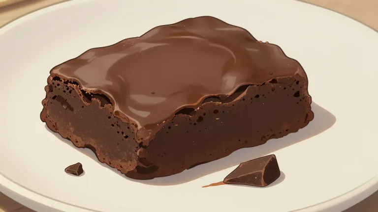 Visual representation of "brownie" - A small bar of soft, baked cake, usually chocolate.