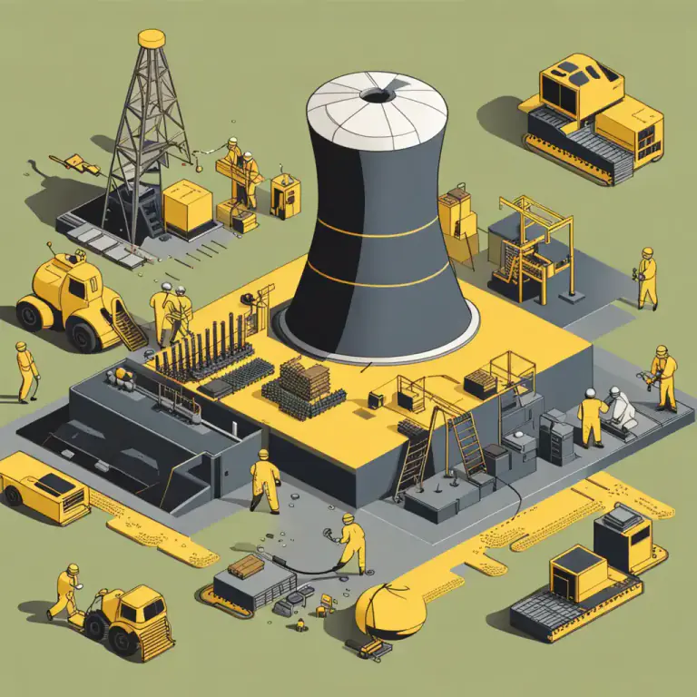 Visual representation of "melt down" - To break down and dismantle (a nuclear reactor) when it is no longer in use