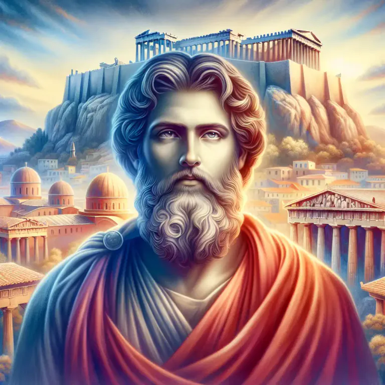 Visual representation of "stoic" - A member of an ancient philosophical school in Greece that taught that virtue, the highest good, is based on knowledge, and that emotions should be suppressed