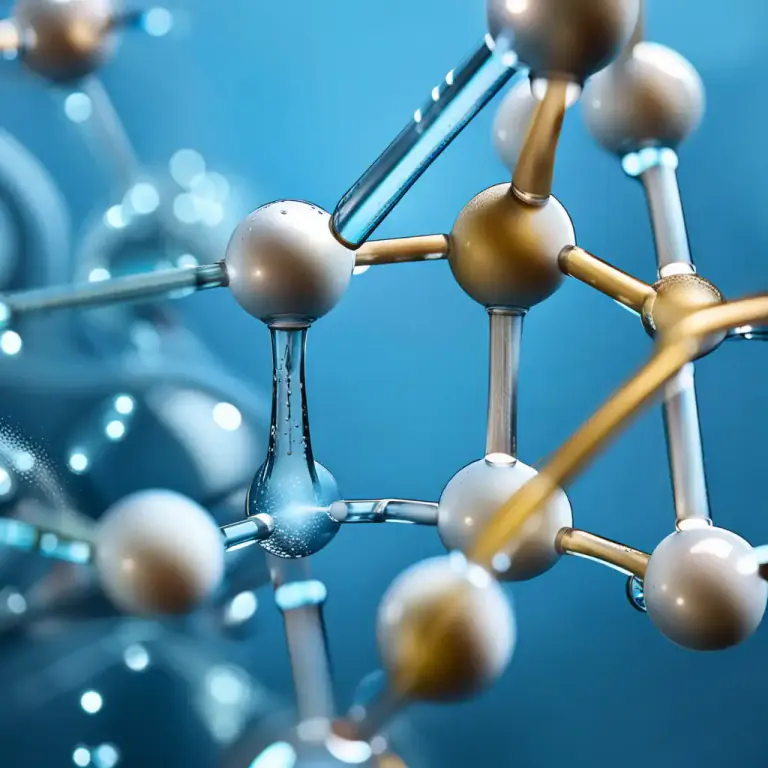 Visual representation of "cohesion" - The sticking together of particles of the same substance.